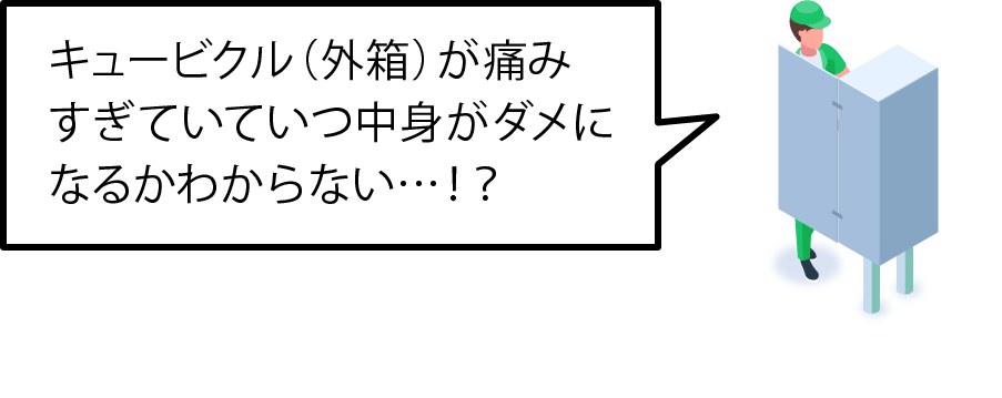 キュービクル（外箱）が痛みすぎていていつ中身がダメになるかわからない…！？